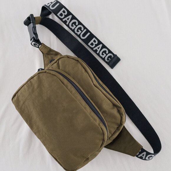 NWOT Baggu Fanny Pack - Kelp w/ OG White Logo Strap - Picture 5 of 7